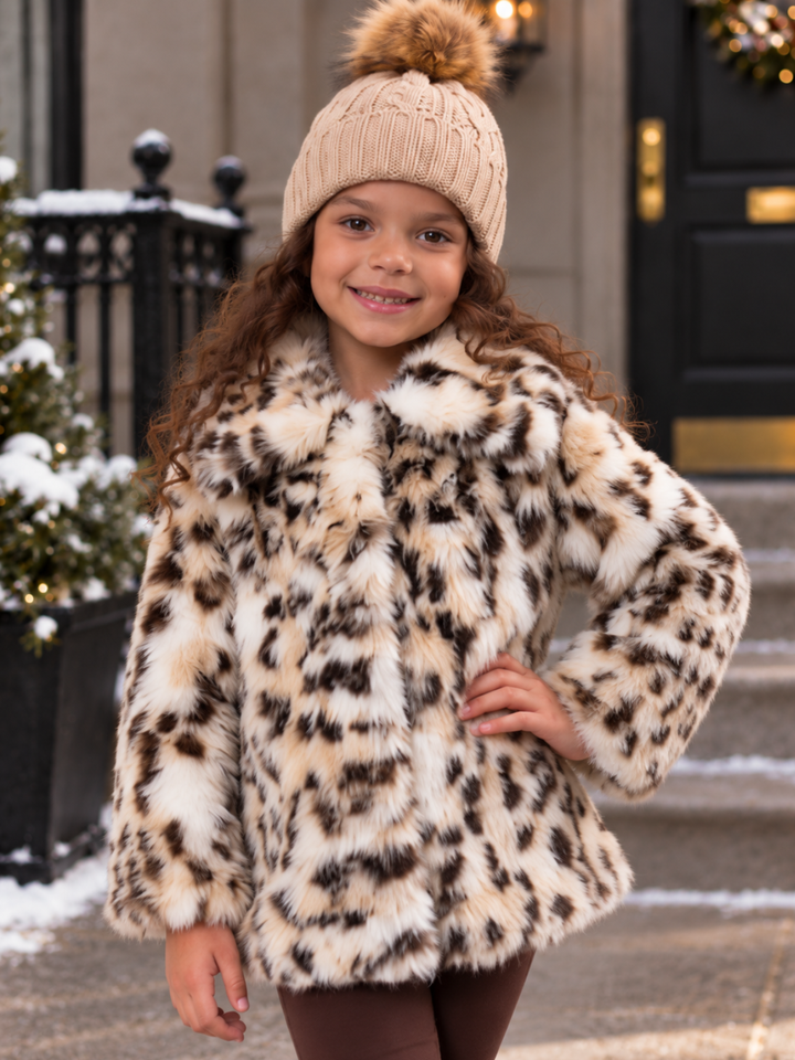 Little Leopard Luxe Faux Fur Jacket