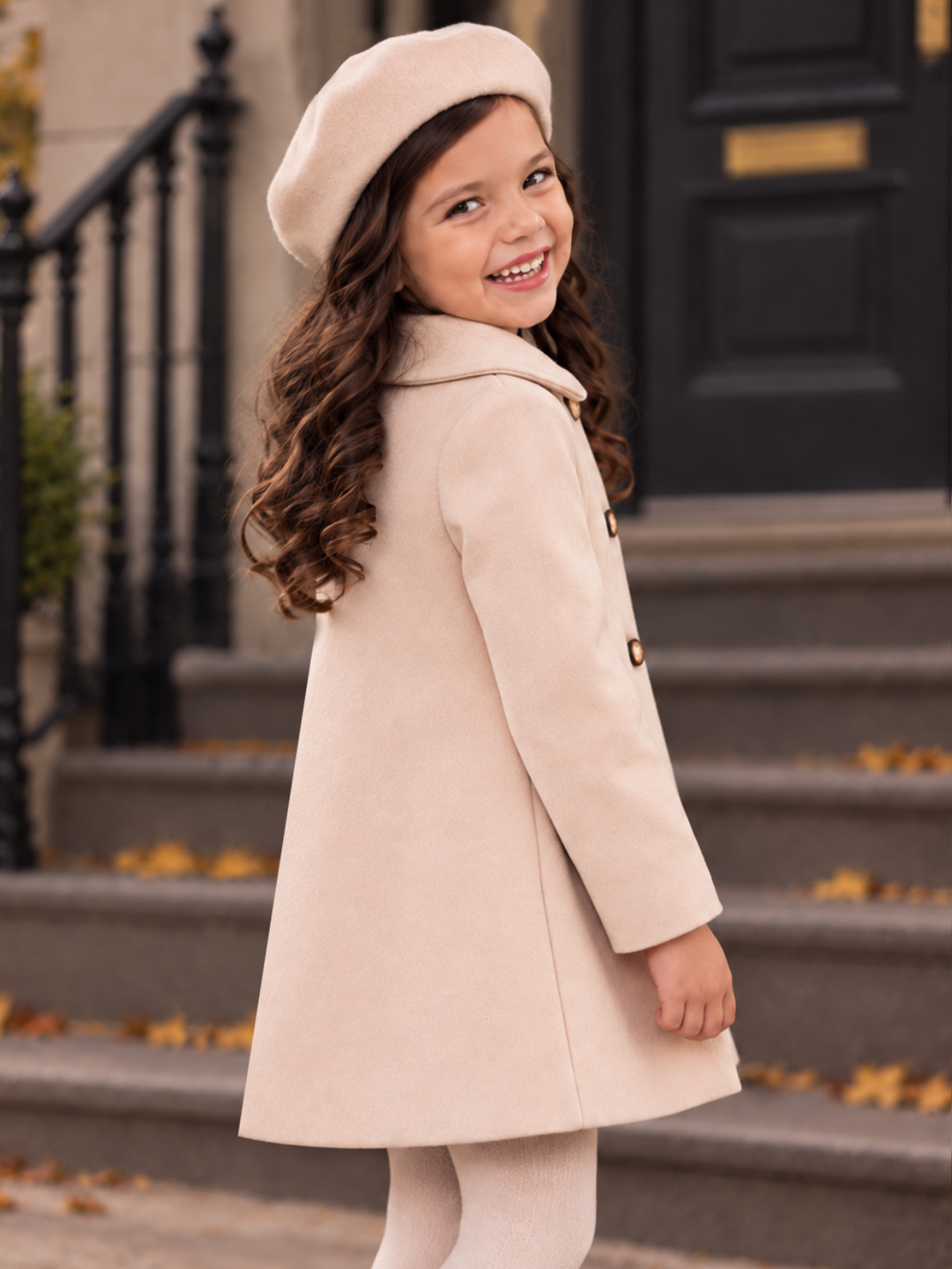 Little Darling Cream Petty Coat & Beret Set