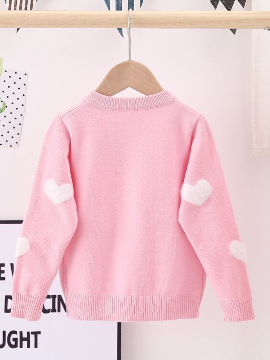 Mia Belle Girls Heart Knit Cardigan | Girls Cozy Fall