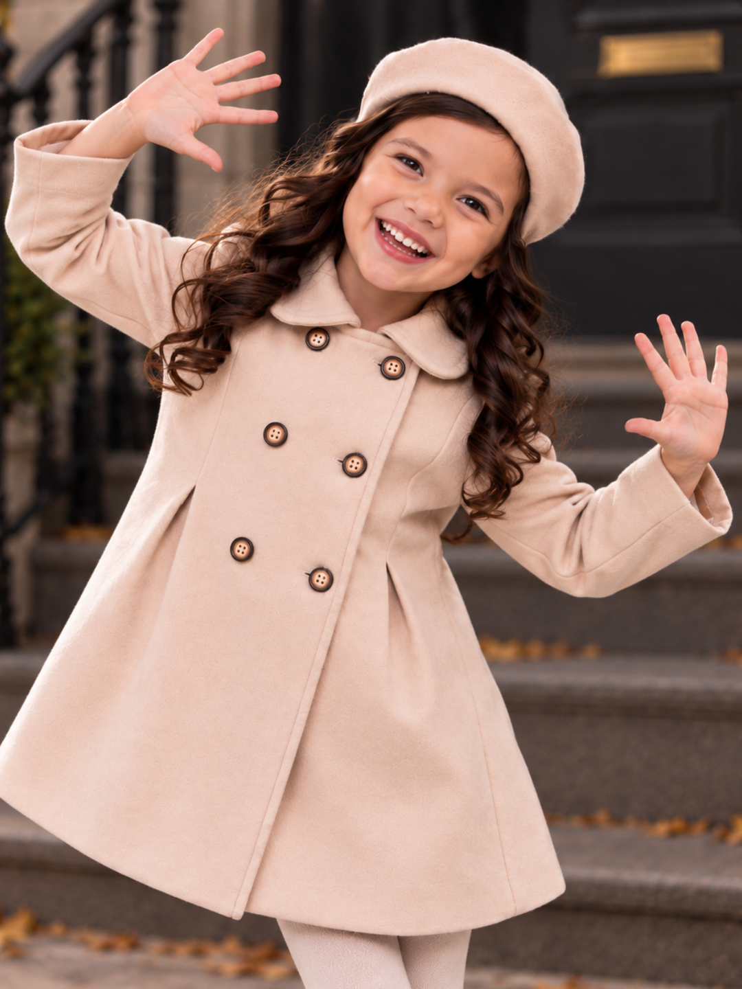 Little Darling Cream Petty Coat & Beret Set