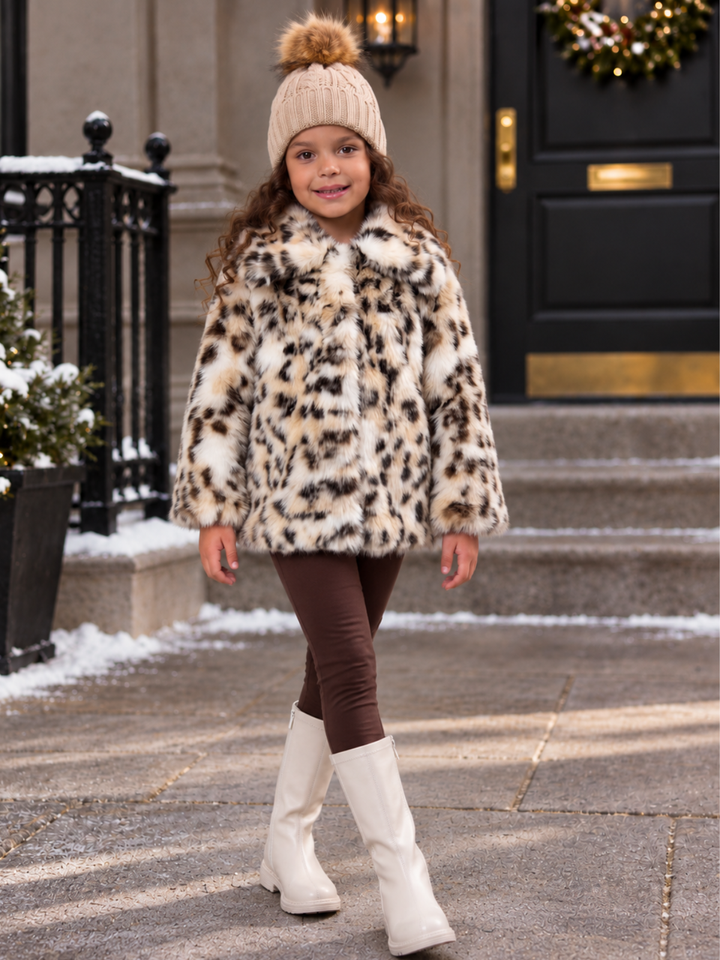 Little Leopard Luxe Faux Fur Jacket