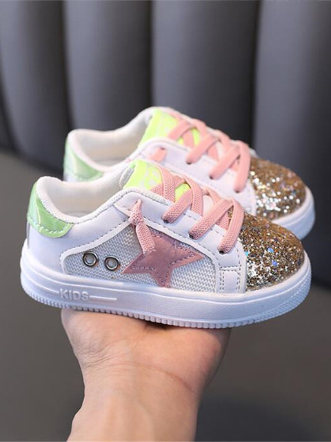 Pink Rock Star Glam Glitter Sneakers by Liv and Mia