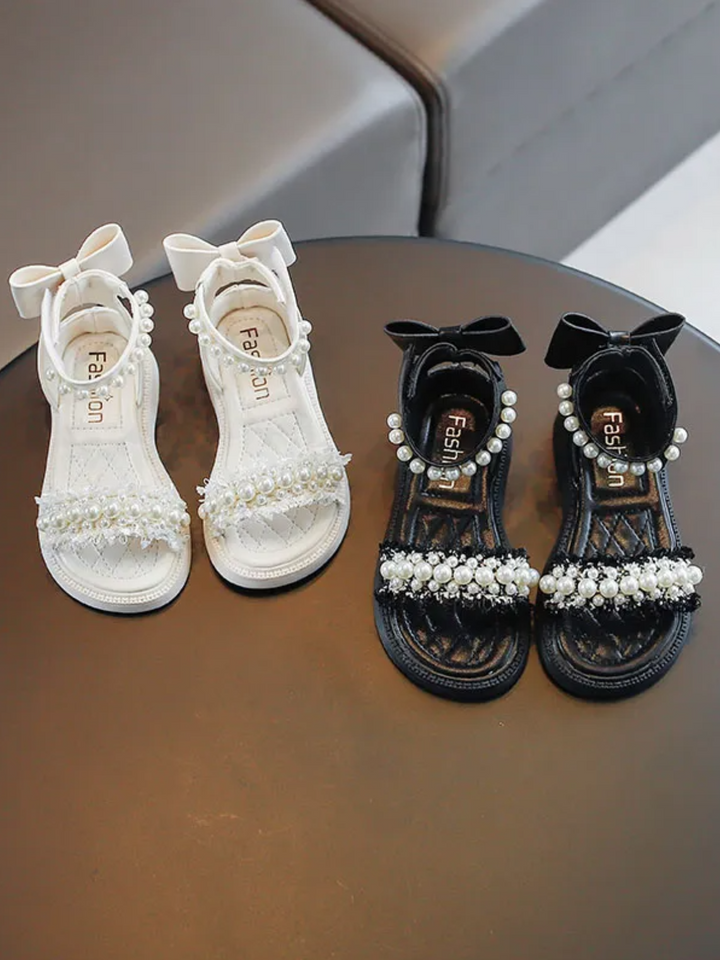 Chic and Stylish Girls' Sandals with Pearl Accents By Liv and Mia Mia Belle Girls