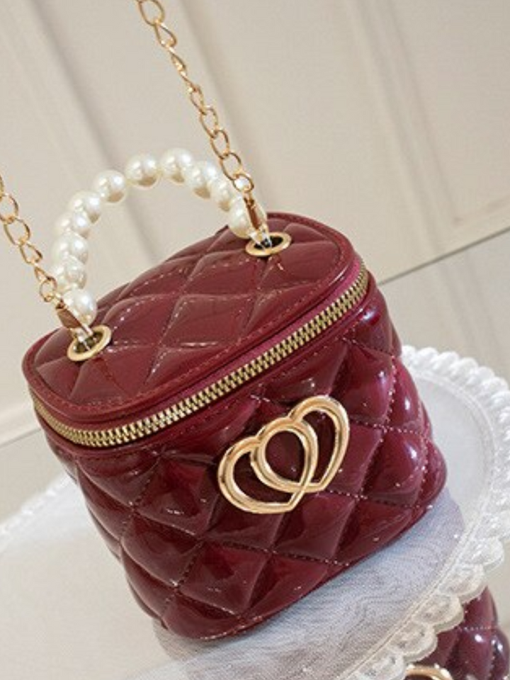 Heart Patent Bucket Handbag Mia Belle Girls