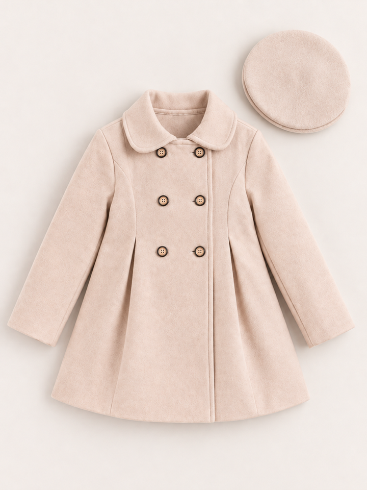 Little Darling Cream Petty Coat & Beret Set