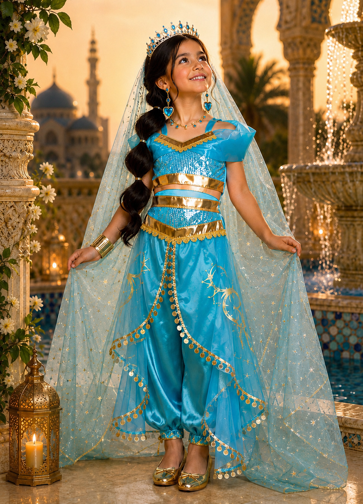 Girls Arabian Nights Princess 2-Piece Costume Set