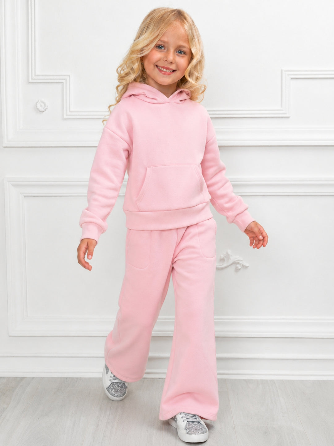 Cozy Charm Fleece Hoodie and Flare Pant Set