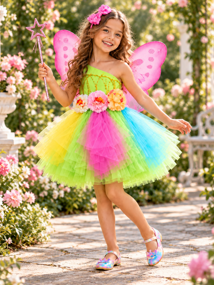 Enchanted Rainbow Fairy Costume Dress