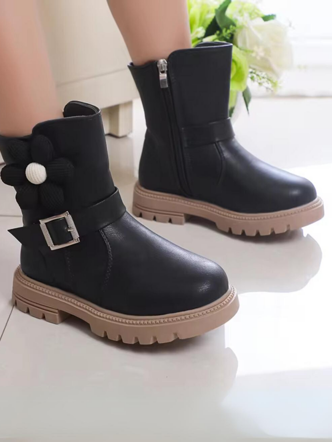 Girls Elegant Boots with Flowers By Liv and Mia Mia Belle Girls