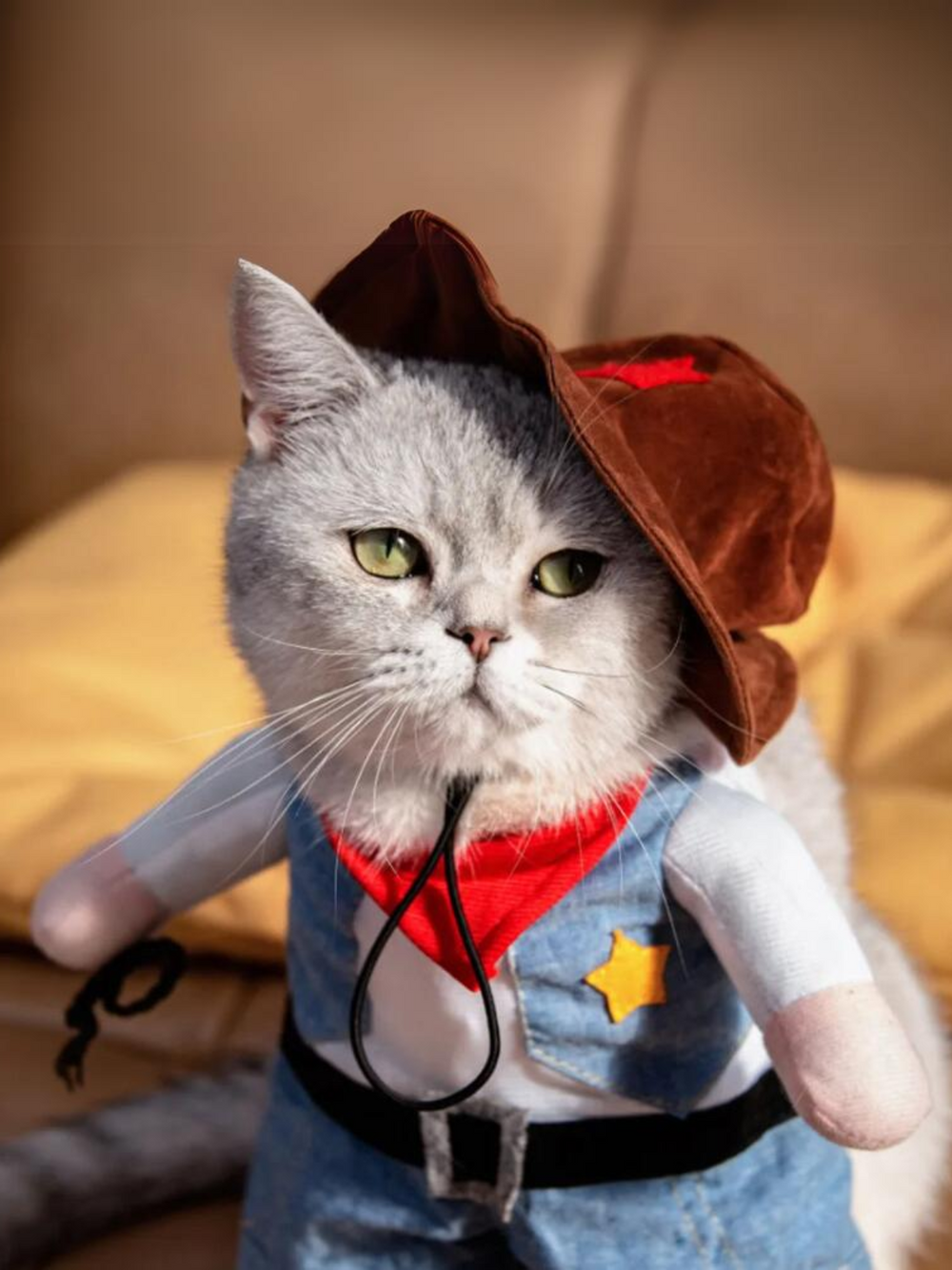 Dog Funny Cowboy Halloween Costume for Dogs and Cats Mia Belle Girls