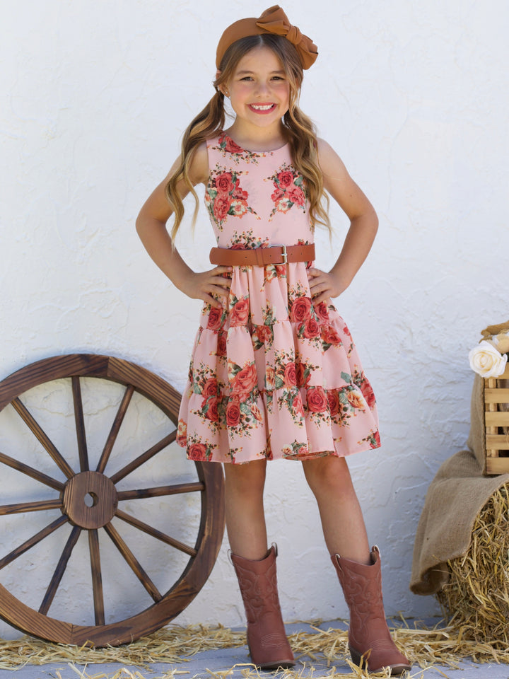 Boho Blossom Tank Tiered Dress
