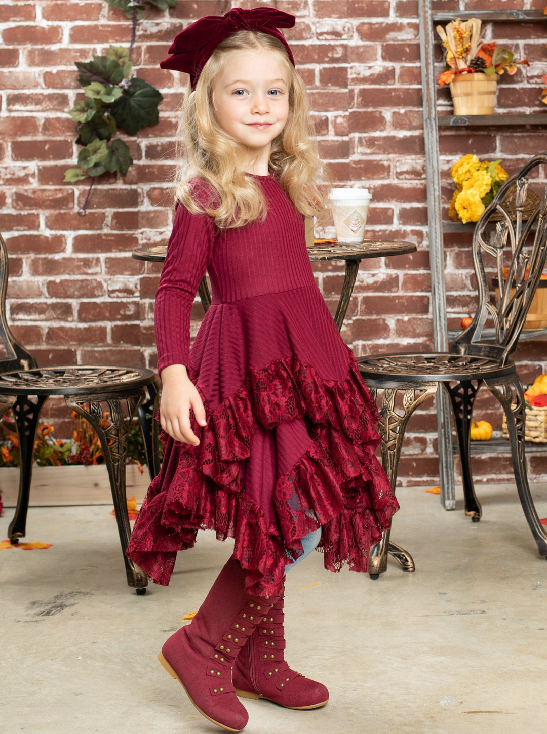 Cute Outfits For Girls | Lace Ruffle Tunic Dress | Mia Belle Girls