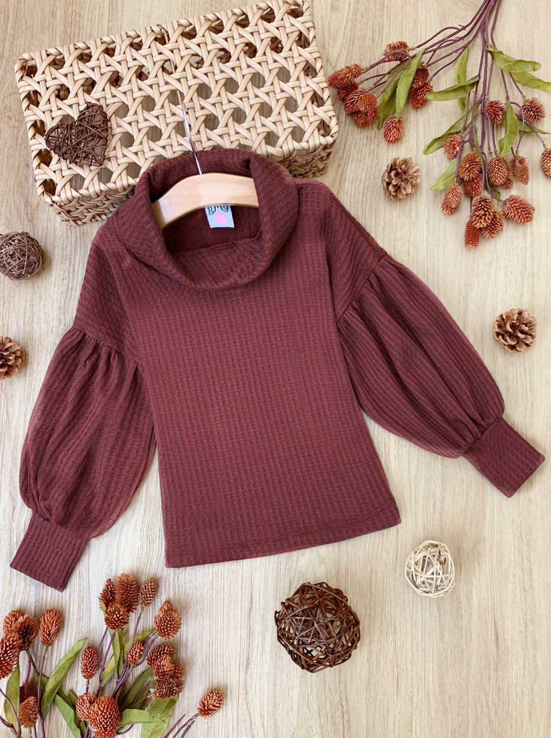 Mommy and Me Matching Sweaters | Fall Puff Sleeved Turtleneck Sweaters