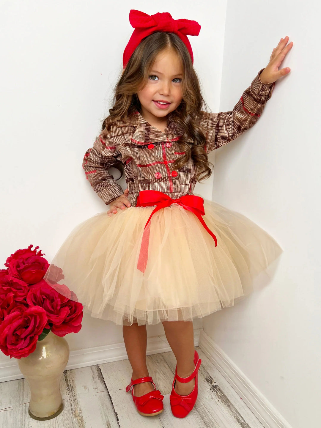 Girls Preppy Chic Dress | Plaid Blazer Tutu Dress | Mia Belle Girls