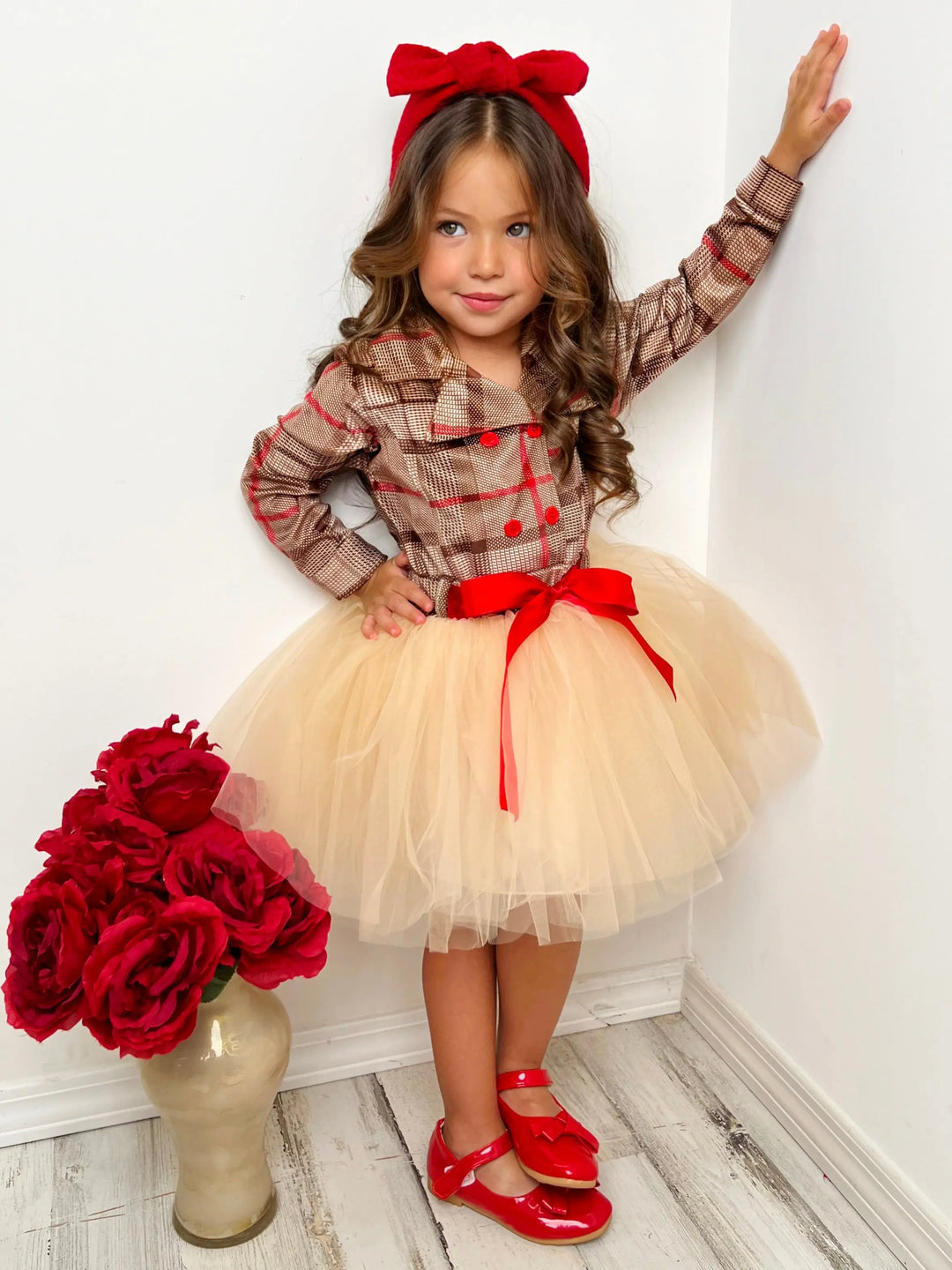 Girls Preppy Chic Dress | Plaid Blazer Tutu Dress | Mia Belle Girls