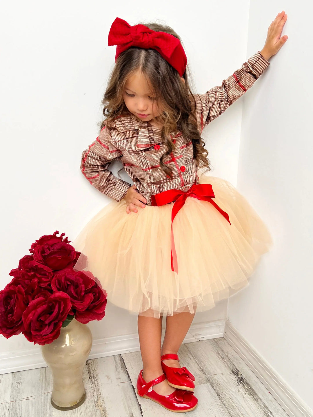 Girls Preppy Chic Dress | Plaid Blazer Tutu Dress | Mia Belle Girls