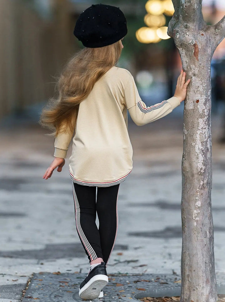 Cute Outfits For Girls | V-Neck Hi-Lo Jogger Set | Mia Belle Girls