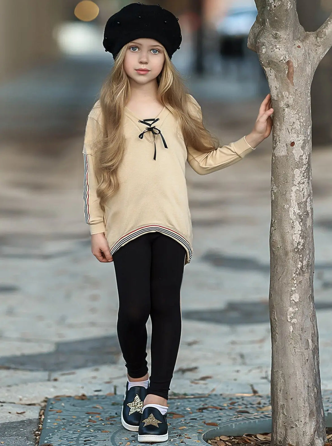 Cute Outfits For Girls | V-Neck Hi-Lo Jogger Set | Mia Belle Girls