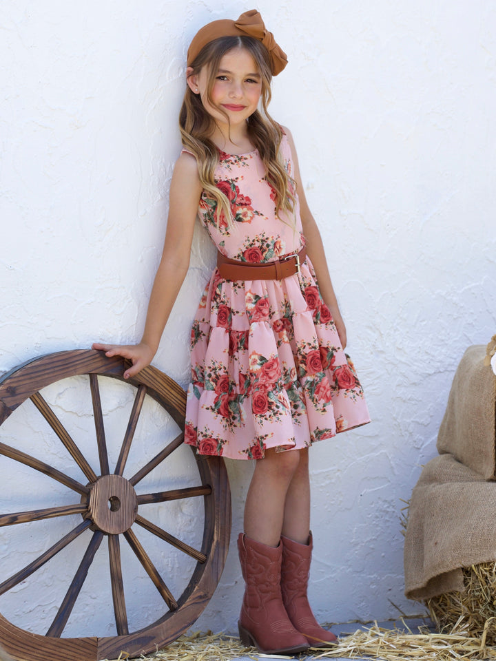 Boho Blossom Tank Tiered Dress