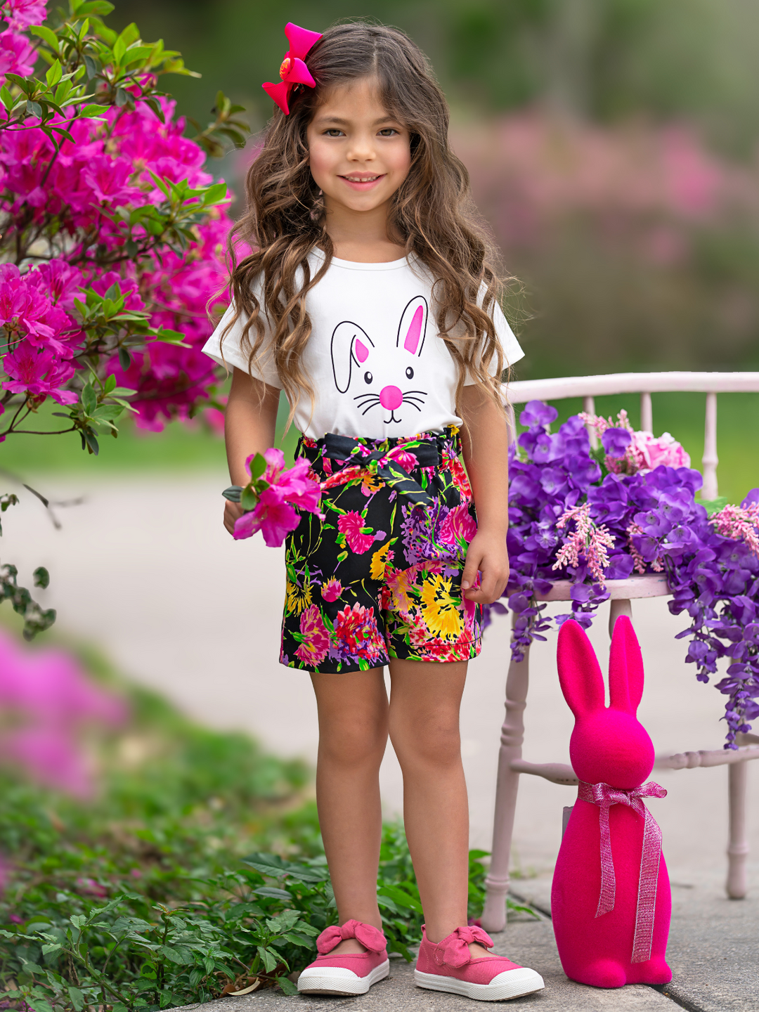 Bloom & Bunny Charm Easter Top and Short Set