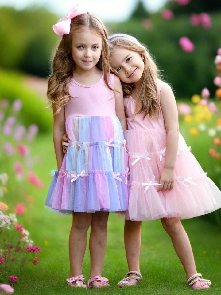 Blush Bow Tutu Dress