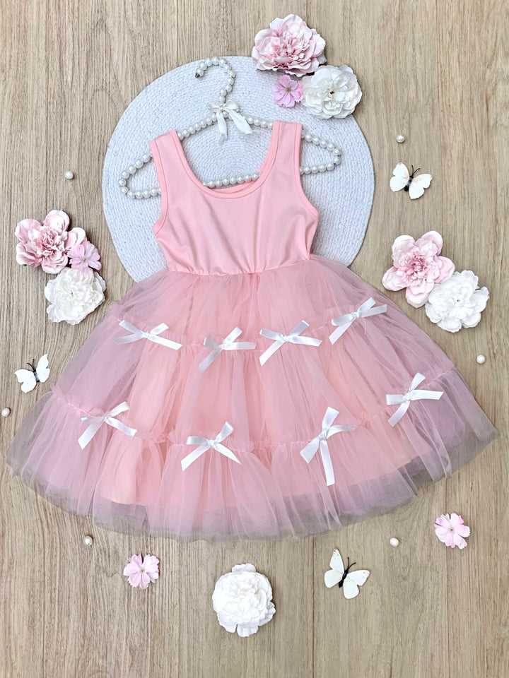 Blooming with Bows Sleeveless Tutu Dress