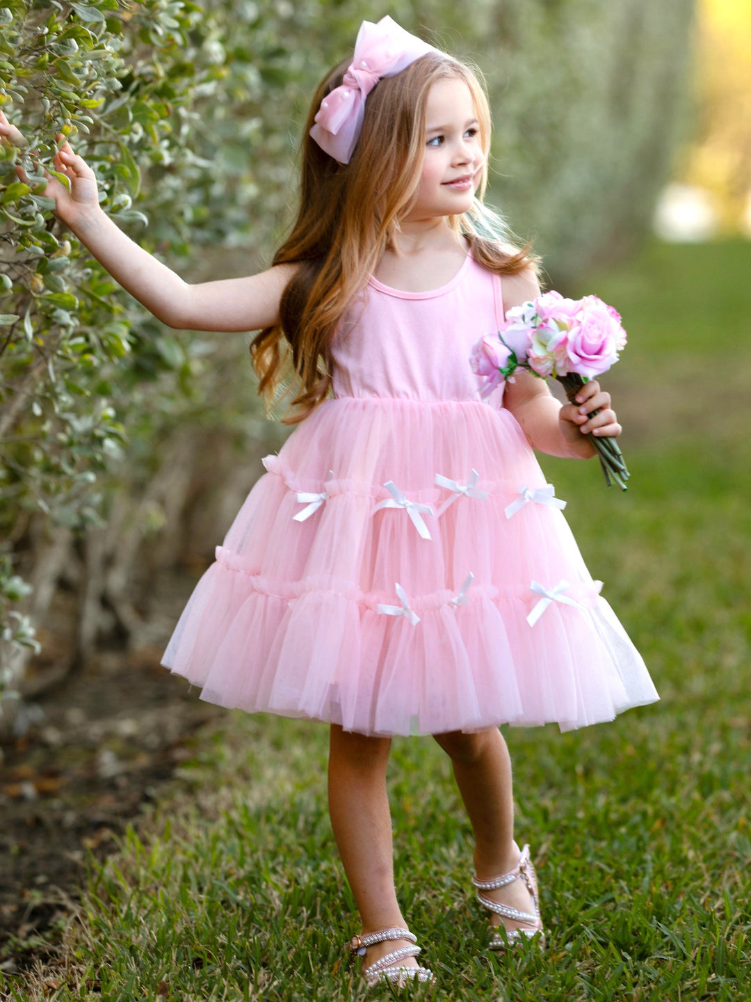 Blush Bow Tutu Dress
