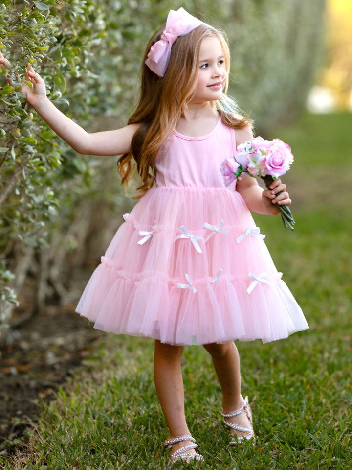 Blush Bow Tutu Dress