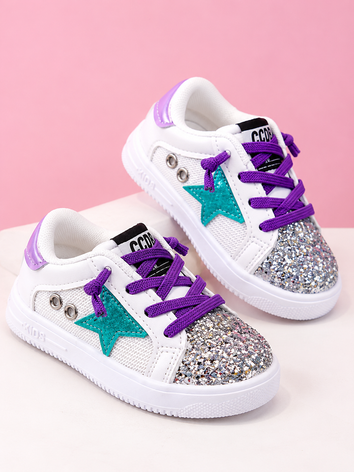 Rock Star Glam Glitter Sneakers by Liv and Mia
