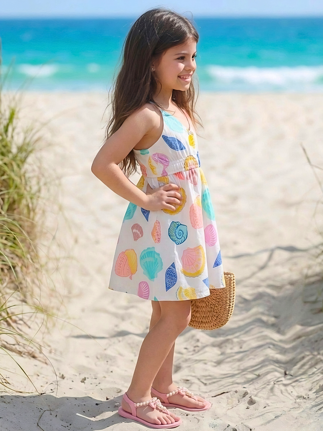 Sunshine Shells Colorful Cotton Sundress Mia Belle Girls