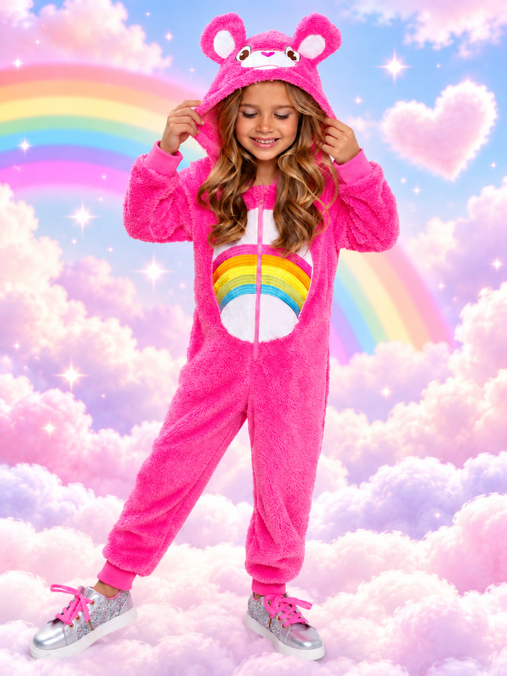 Rainbow Pink Bear Hug Halloween Costume Onesie
