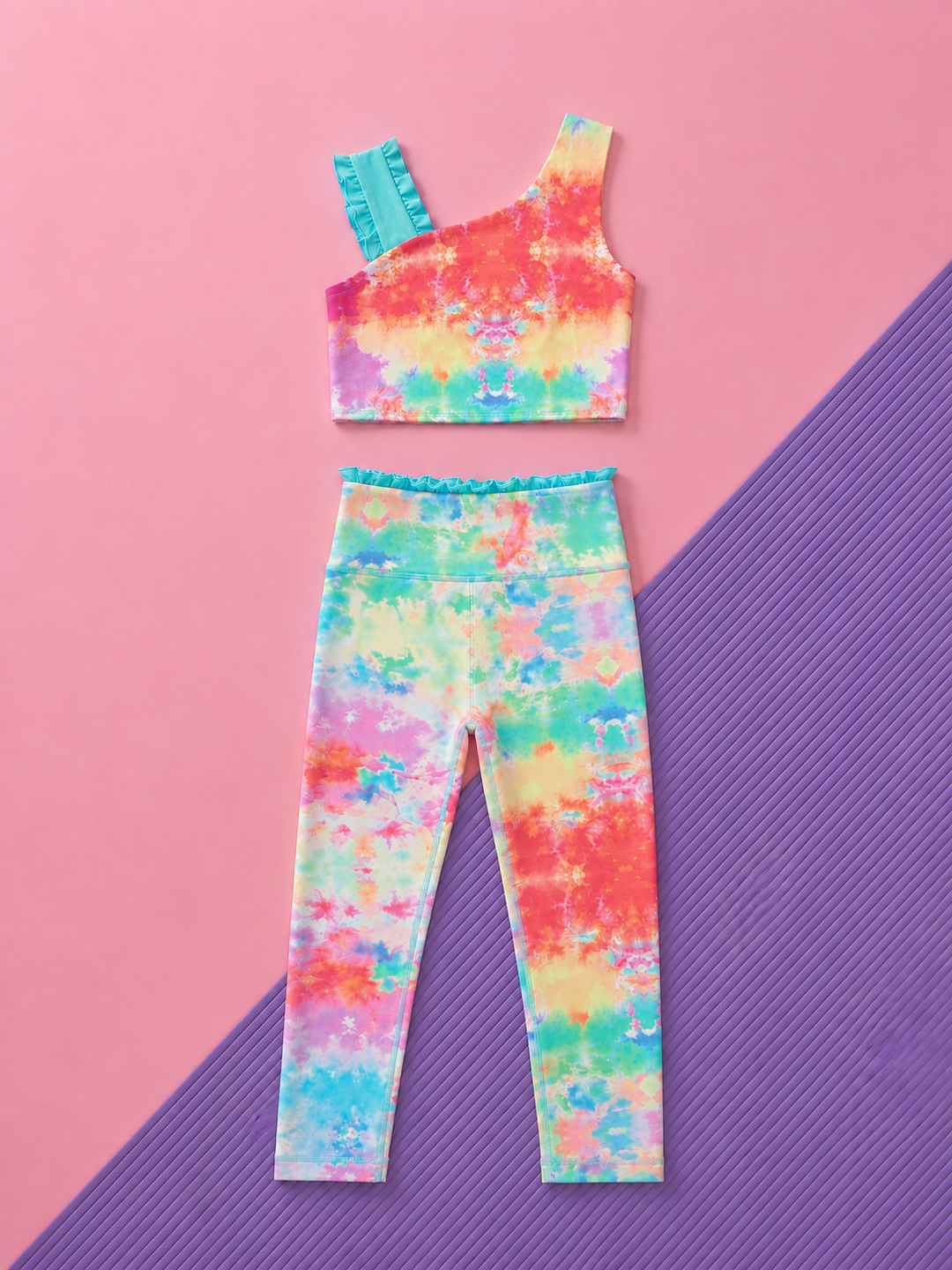Cotton Candy Splash Top and Leggings Set