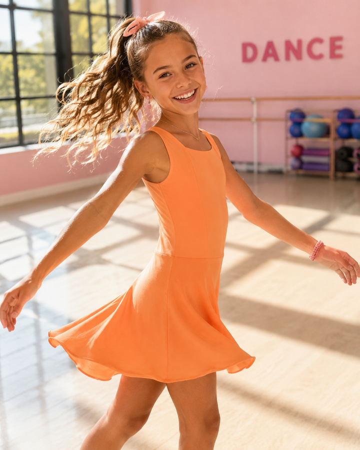 Twirl & Shine Sleeveless Skirted Leotard