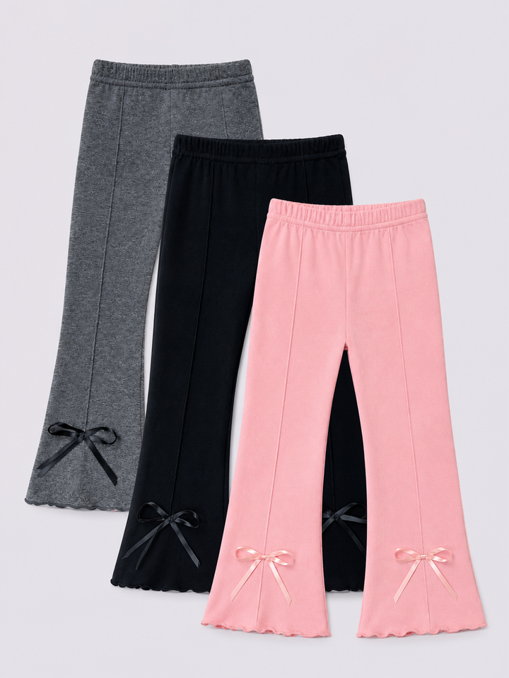 The Must-Have Bow Flare Pants 3-Piece Bundle