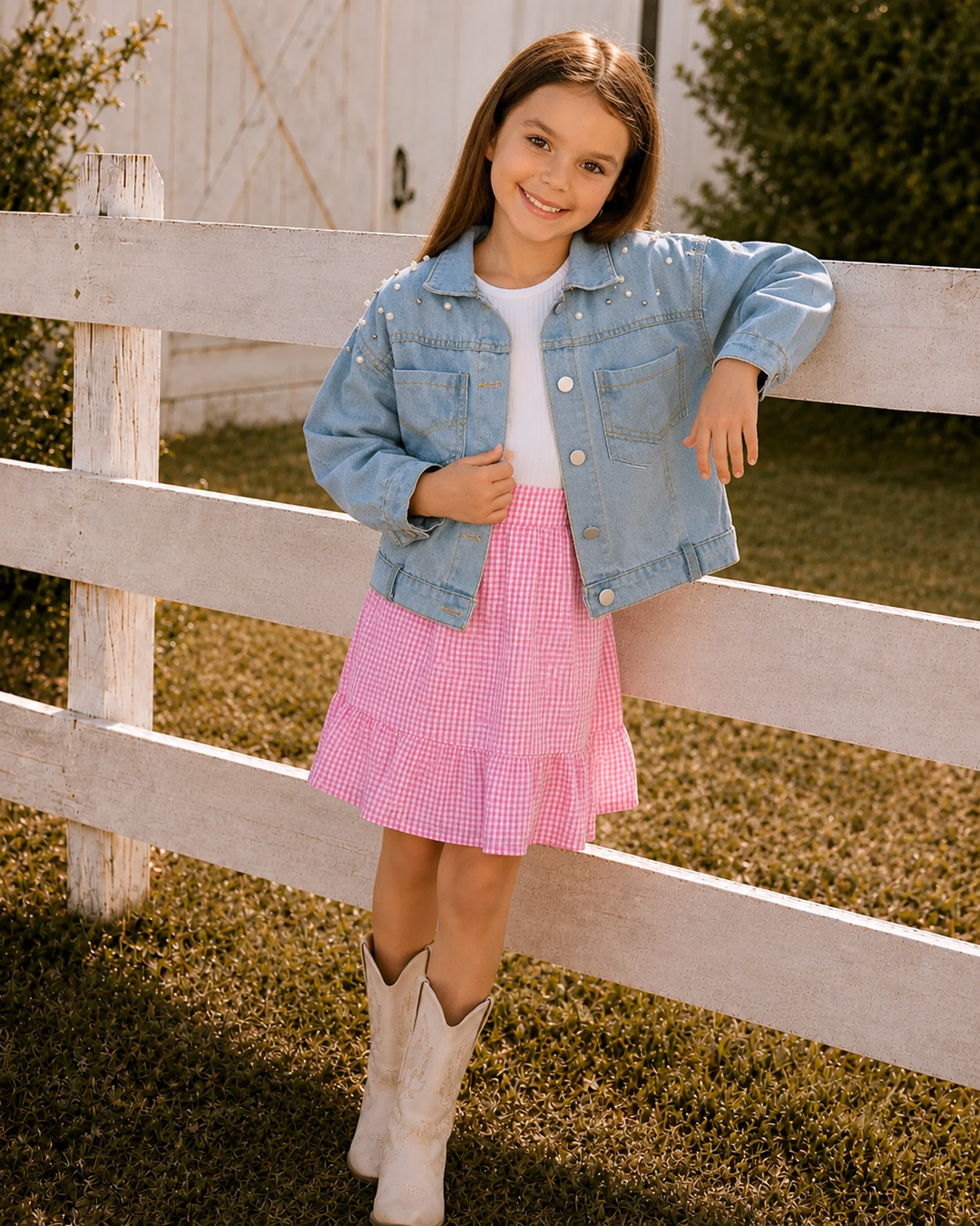 Pretty Pearl Embellished Denim Jacket