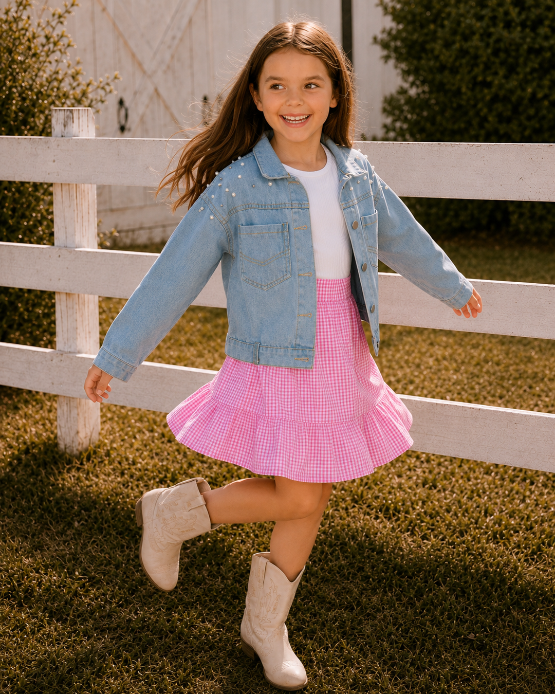 Pretty Pearl Embellished Denim Jacket