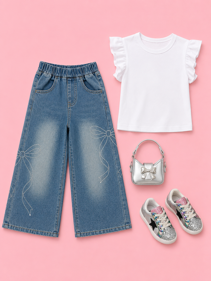 Sparkle & Shine Denim 4-Piece Outfit