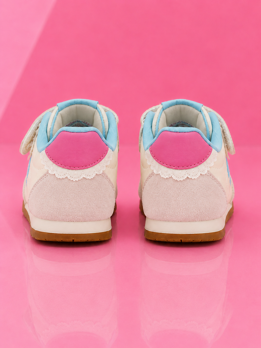 Pastel Pop Sporty Bow Sneakers