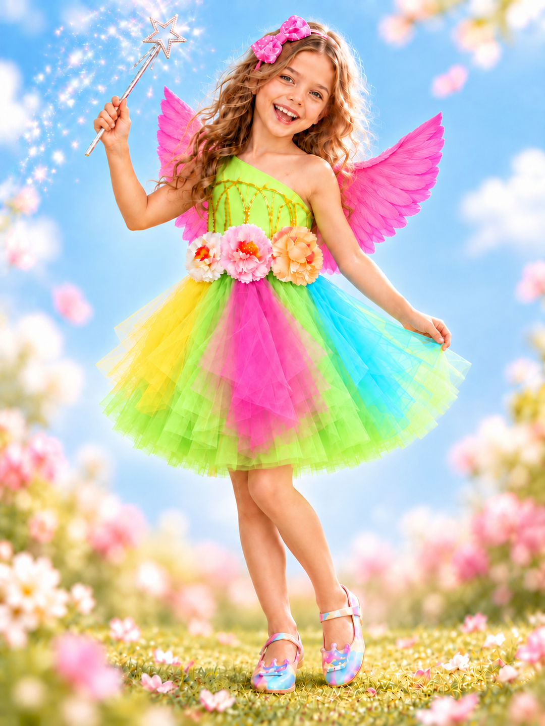 Enchanted Rainbow Fairy Costume Dress