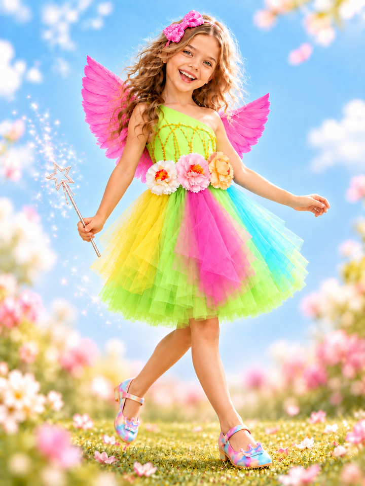 Enchanted Rainbow Fairy Costume Dress