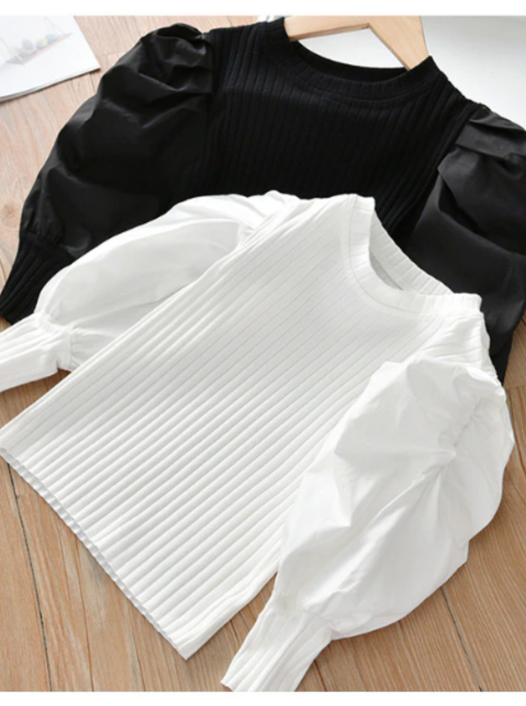 All About the Puff Sleeve Ribbed Top Mia Belle Girls