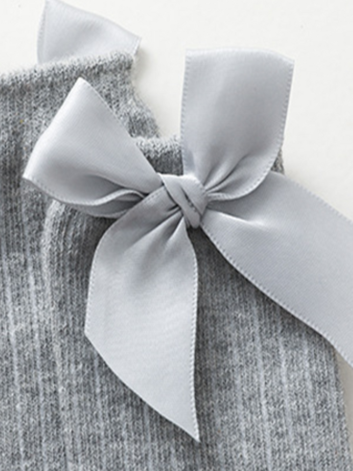 Satin Bow Scallop Socks Mia Belle Girls
