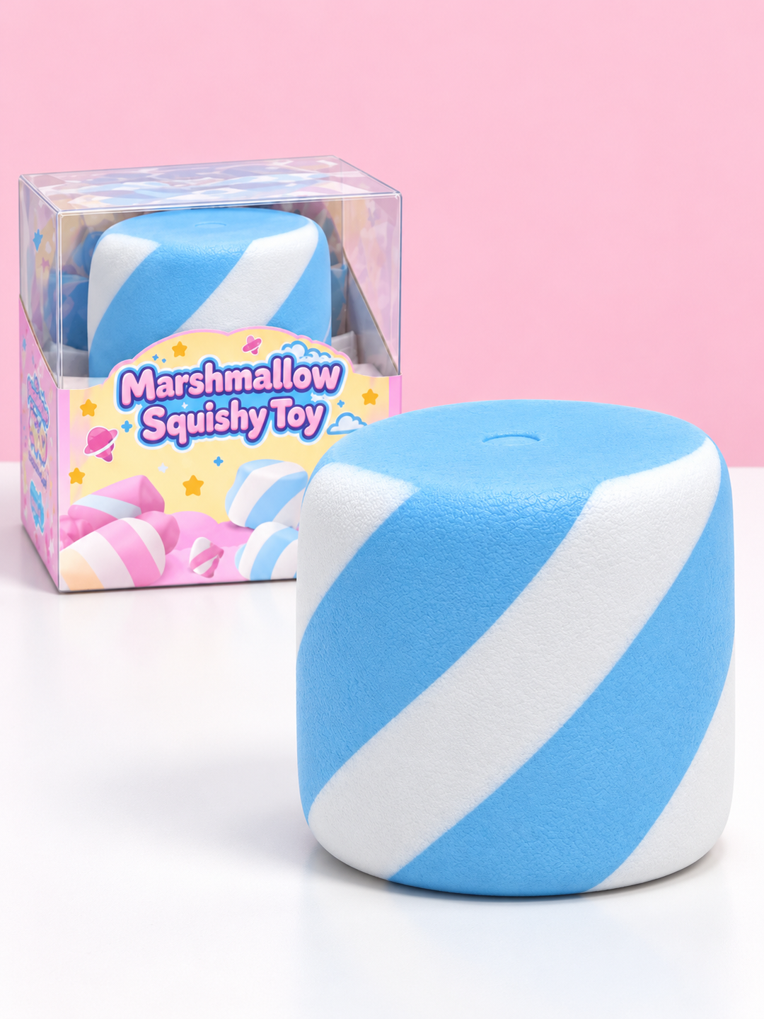 Blue Marshmallow Mania! Crunchy Squishy Toy