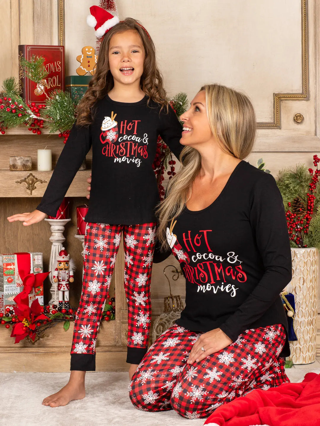 Mommy and Me Matching Pajamas | Hot Coco & Christmas Movies Pajama Set