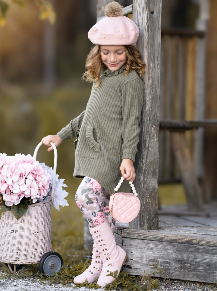 Cozy Woodland Hooded Tunic and Camouflage Legging Set Mia Belle Girls