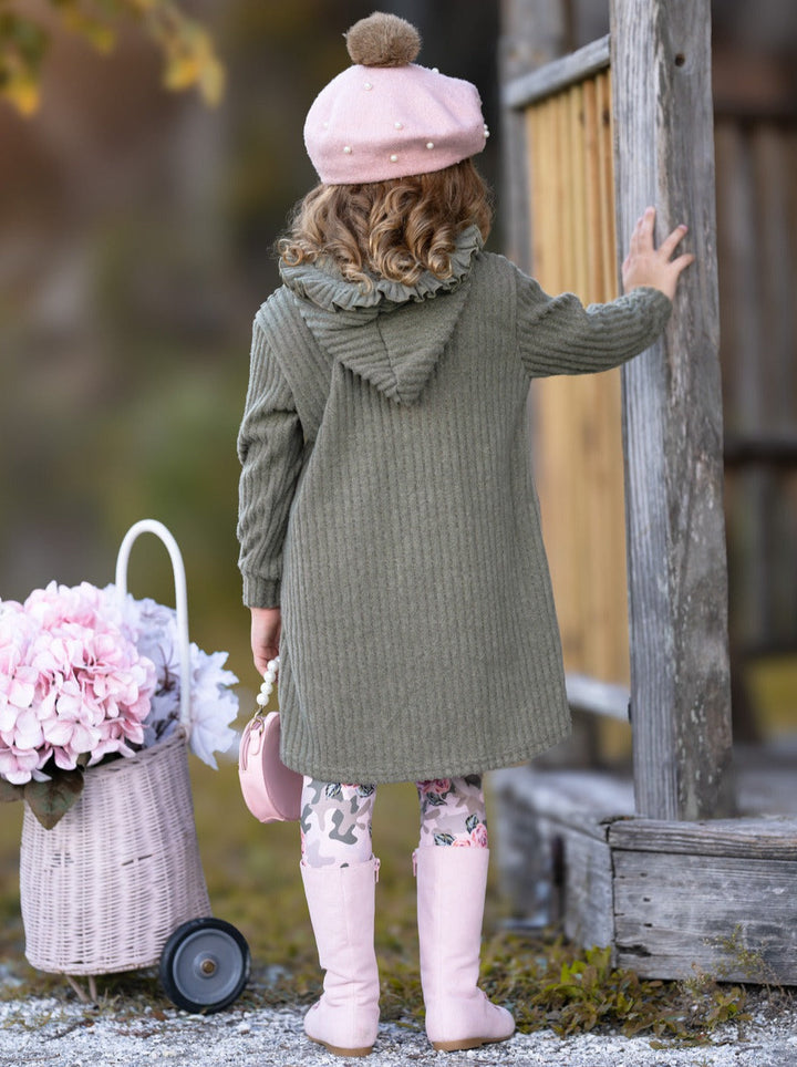 Cozy Woodland Hooded Tunic and Camouflage Legging Set Mia Belle Girls