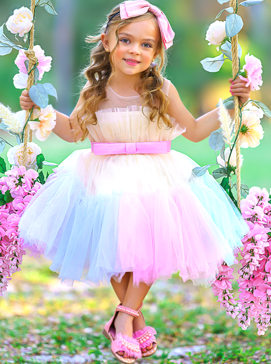 My Pastel Dream Belted Tutu Dress Multicolor / 5Y My Pastel Dream Belted Tutu Dress Multicolor / 5Y