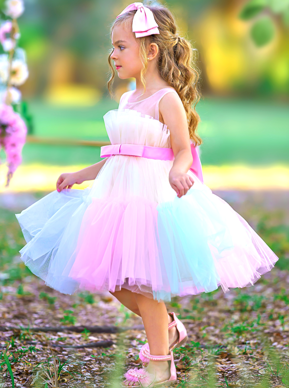 My Pastel Dream Belted Tutu Dress Multicolor / 5Y