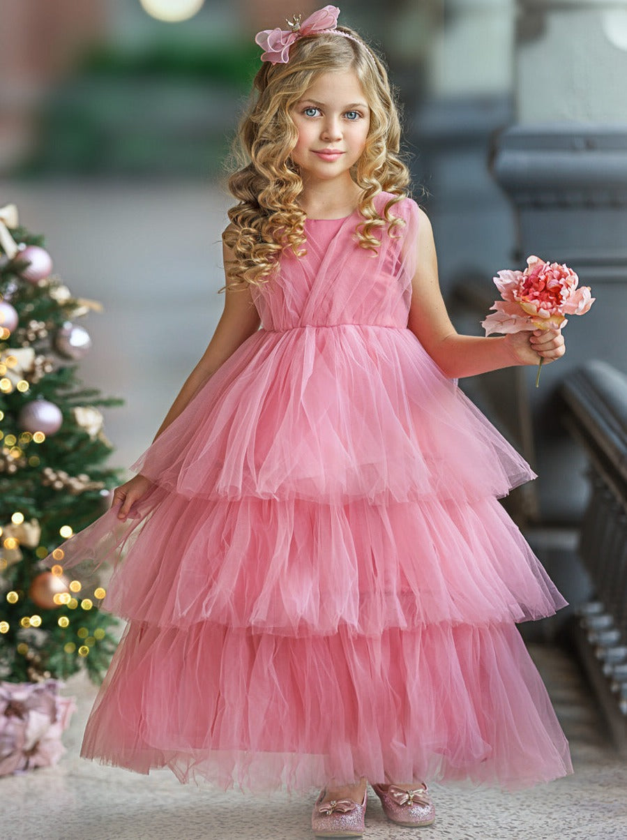 Remember Me Flutter Tulle Dress Red / 10Y