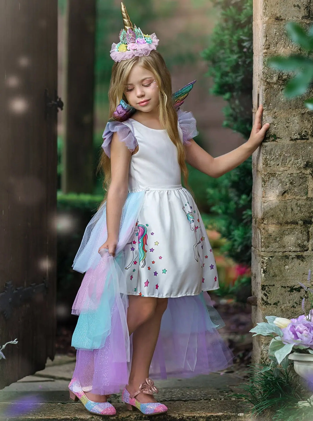 unicorn princess dresses Rainbow Unicorn Birthday Outfit Year Old HAWEE Girls Unicorn Princess Dress Fancy Party Costume Dress Up